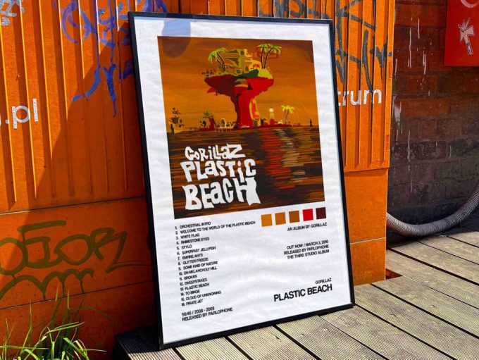 Gorillaz &Quot;Plastic Beach&Quot; Album Cover Poster #2 Red Cover 3