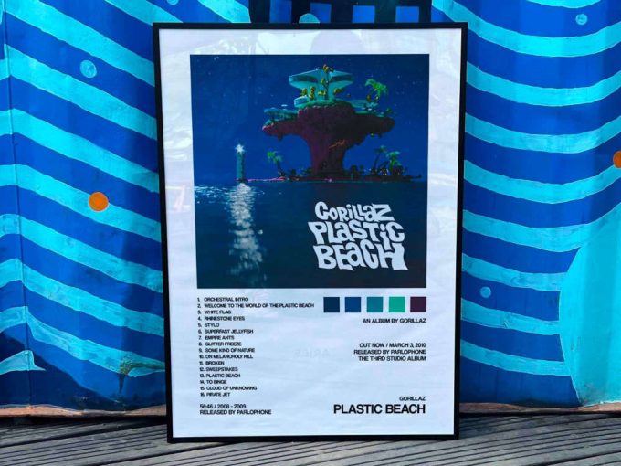 Gorillaz &Quot;Plastic Beach&Quot; Album Cover Poster For Home Room Decor #2 2