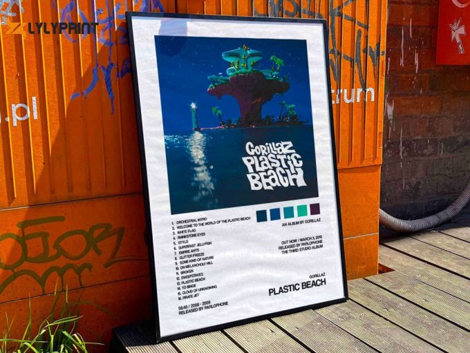 Gorillaz &Amp;Quot;Plastic Beach&Amp;Quot; Album Cover Poster For Home Room Decor #2 1