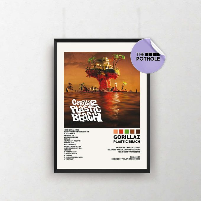 Gorillaz Posters / Plastic Beach Poster / Album Cover Poster, Print Wall Art, Custom Poster, Home Decor, Gorillaz, Demon Days, Plastic Beach 2