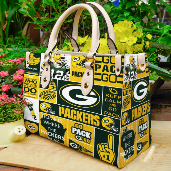 Stylish Green Bay Packers I10 Leather Hand Bag Gift For Women'S Day Gift For Women S Day G95 2