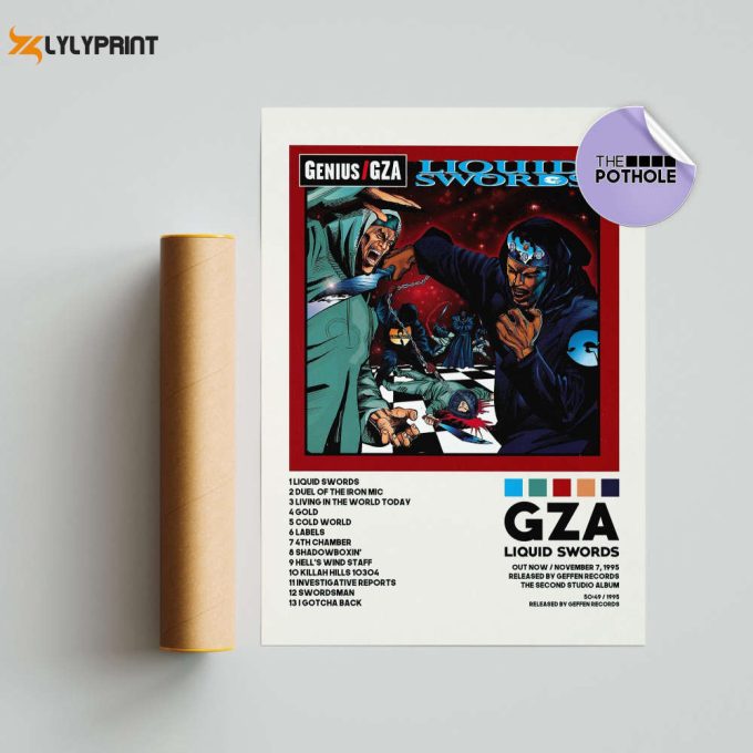 Gza Album Posters / Liquid Swords Poster, Album Cover Poster, Poster Print Wall Art, Custom Poster, Home Decor, Gza, Liquid Swords 1