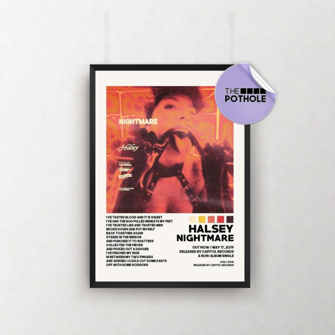 Halsey / Halsey Posters / Nightmare Poster / Album Cover Poster / Poster Print Wall Art / Music Poster / Home Decor 2