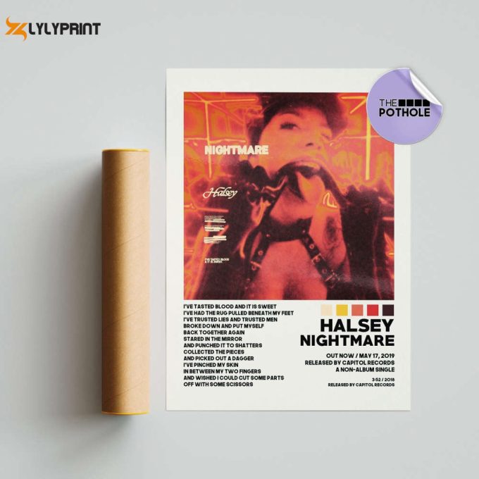 Halsey / Halsey Posters / Nightmare Poster / Album Cover Poster / Poster Print Wall Art / Music Poster / Home Decor 1