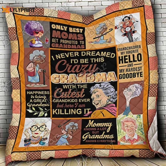 Hapiness Is Being A Great Grandma 3D Customized Quilt 1