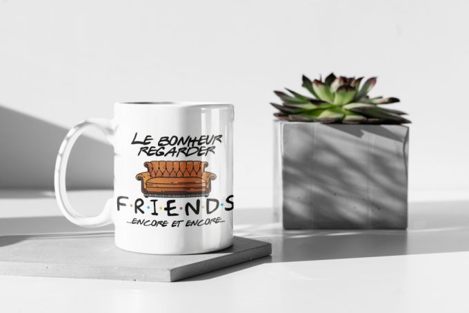 Happiness Is Watching Friends Again And Again Tv Show Gift Friends Gift Series French Mug Gift 11 Oz Ceramic Mug Gift 2