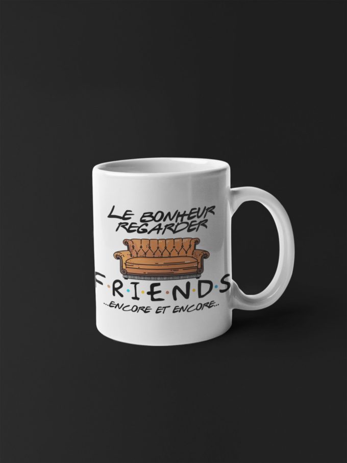 Happiness Is Watching Friends Again And Again Tv Show Gift Friends Gift Series French Mug Gift 11 Oz Ceramic Mug Gift 3