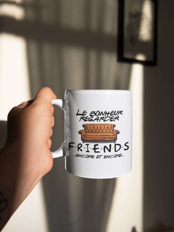 Happiness Is Watching Friends Again And Again Tv Show Gift Friends Gift Series French Mug Gift 11 Oz Ceramic Mug Gift 5
