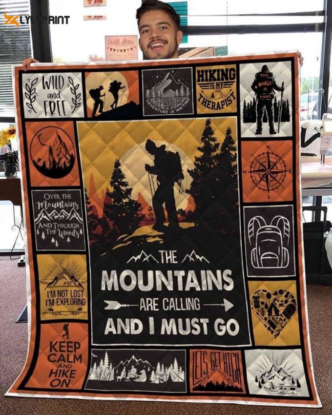 Hiking Keep Calm And Hike On Awesome 3D Customized Quilt 1