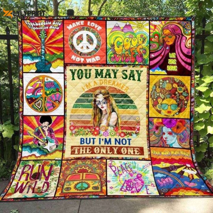 Hippie Peace Life 3D Customized Quilt 1