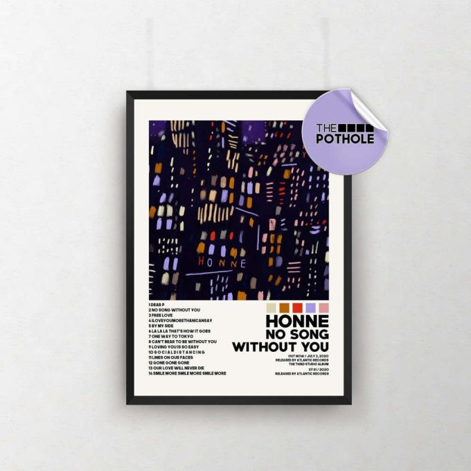 Honne Posters / No Song Without You / Honne / Album Cover Poster, Poster Print Wall Art, Custom Poster, Home Decor Wall Art 2