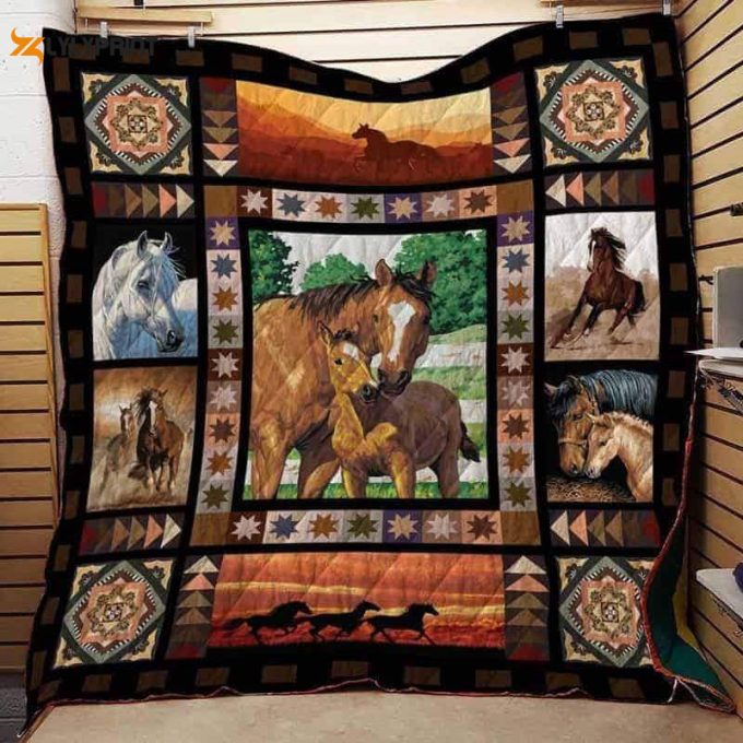 Horse Quilt Blanket For Fans Home Decor Gift 1