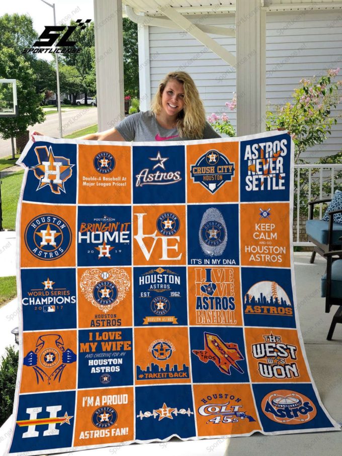 Houston Astros 1 Quilt Blanket For Fans Home Decor Gift 2