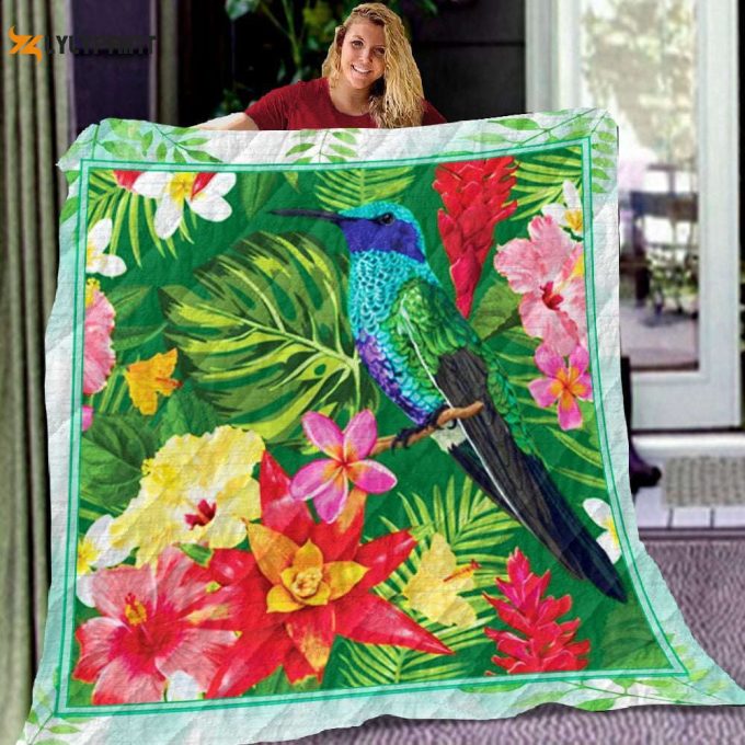 Humming Bird Tropical 3D Customized Quilt 1