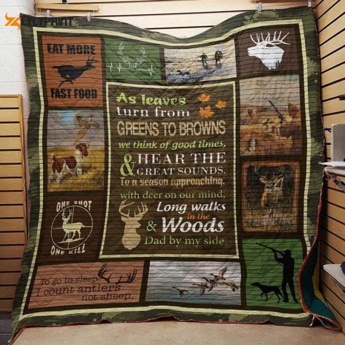 Hunting: Eat More Fast Food 3D Customized Quilt Blanket For Fans Home Decor Gift 1