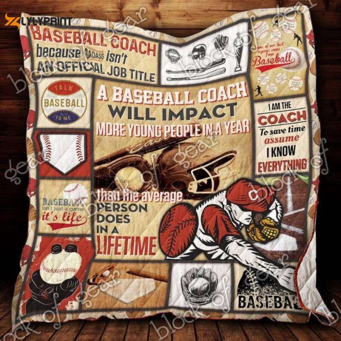 I Am A Baseball Coach 3D Customized Quilt 1