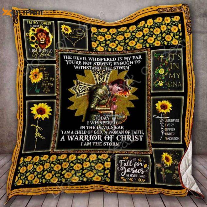 I Am A Warrior Of Christ 3D Customized Quilt 1