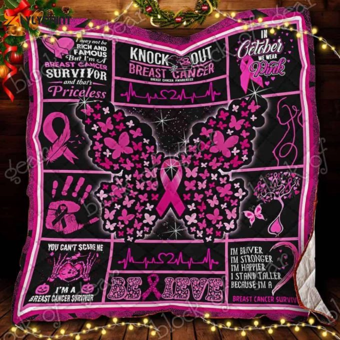 I’M A Breast Cancer Survivor 3D Customized Quilt