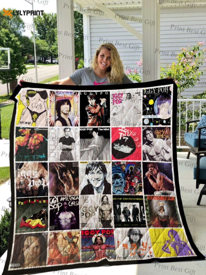 Iggy Pop Albums Cover Poster Quilt Blanket For Fans Home Decor Gift Ver 2 1