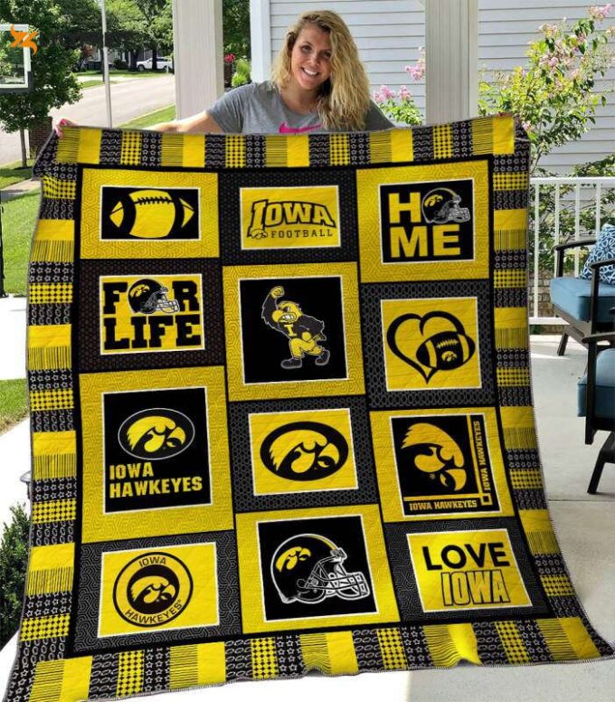 Iowa Hawkeyes Customized 3D Customized Quilt Blanket For Fans Home Decor Gift 1