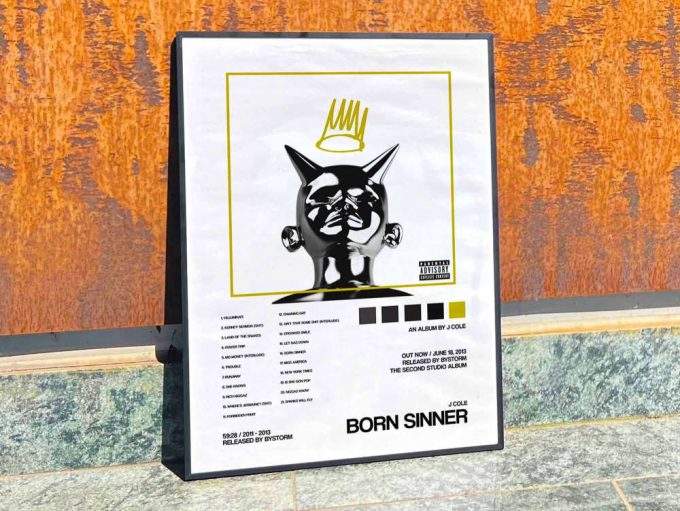 J Cole &Quot;Born Sinner&Quot; Album Cover Poster #2 Deluxe 3