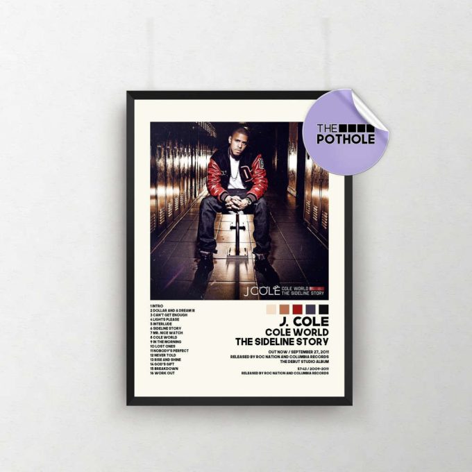 J. Cole Posters / Cole World The Sideline Story / Album Cover Poster, Poster Print Wall Art, Custom Poster, Home Decor, 4 Your Eyez Only 2