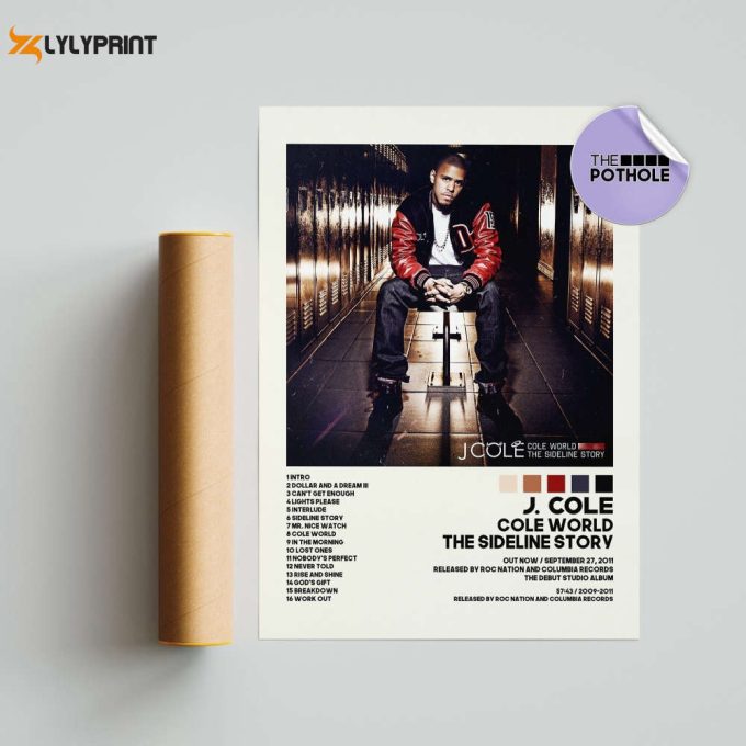 J. Cole Posters / Cole World The Sideline Story / Album Cover Poster, Poster Print Wall Art, Custom Poster, Home Decor, 4 Your Eyez Only 1