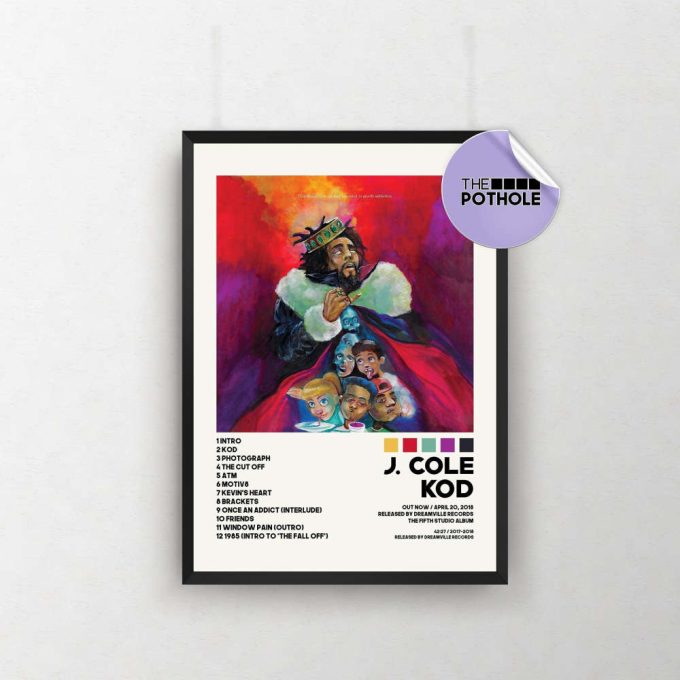 J. Cole Posters / Kod Poster / Album Cover Poster, Poster Print Wall Art, Custom Poster, Home Decor, The Off-Season, Dreamville, J Cole, Kod 2