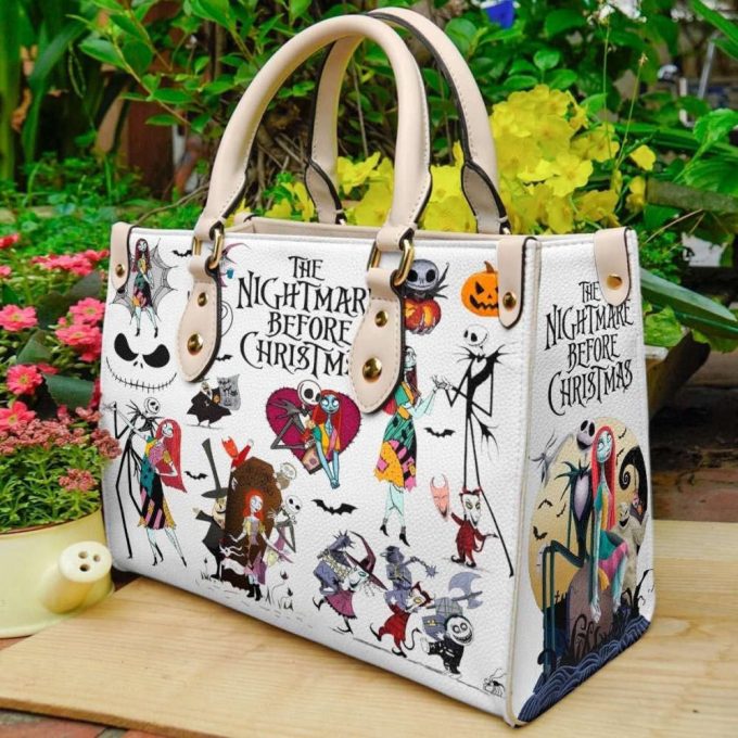 Jack Skellington Leather Handbag For Women Gift 2