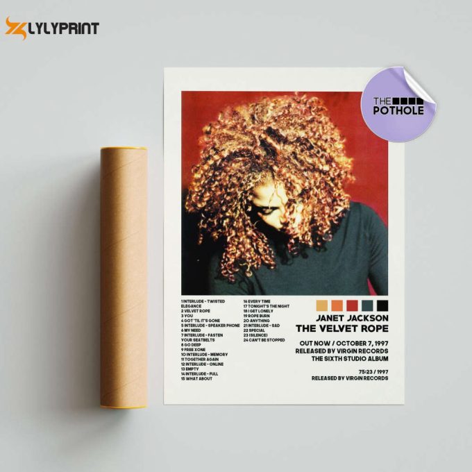 Janet Jackson Posters / Velvet Rope Poster, Janet Jackson, Velvet Rope, Album Cover Poster, Poster Print Wall Art, Music Poster, Home Decor 1