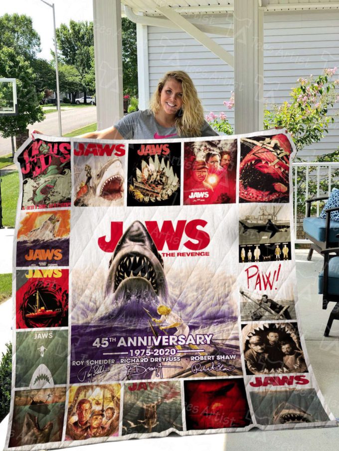 Jaws 1 Quilt Blanket For Fans Home Decor Gift 2