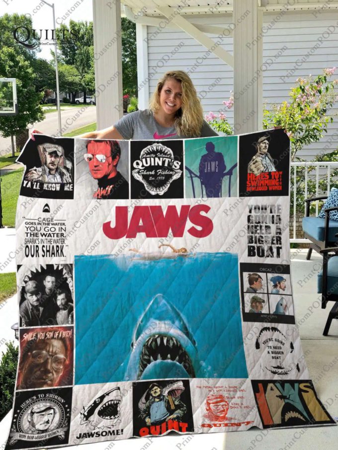 Jaws 1 Quilt Blanket For Fans Home Decor Gift 2