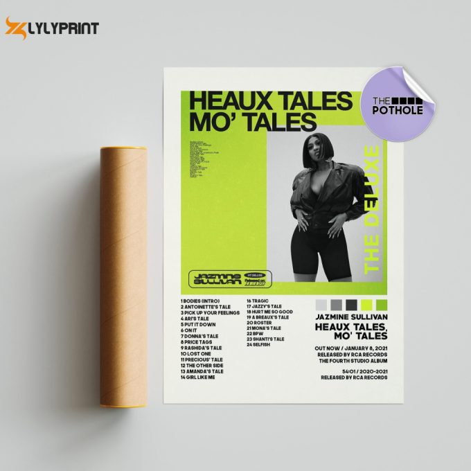 Jazmine Sullivan Posters | Heaux Tales, Mo' Tales Poster, Jazmine Sullivan, Tracklist Album Cover Poster / Album Cover Poster Print Wall Art 1