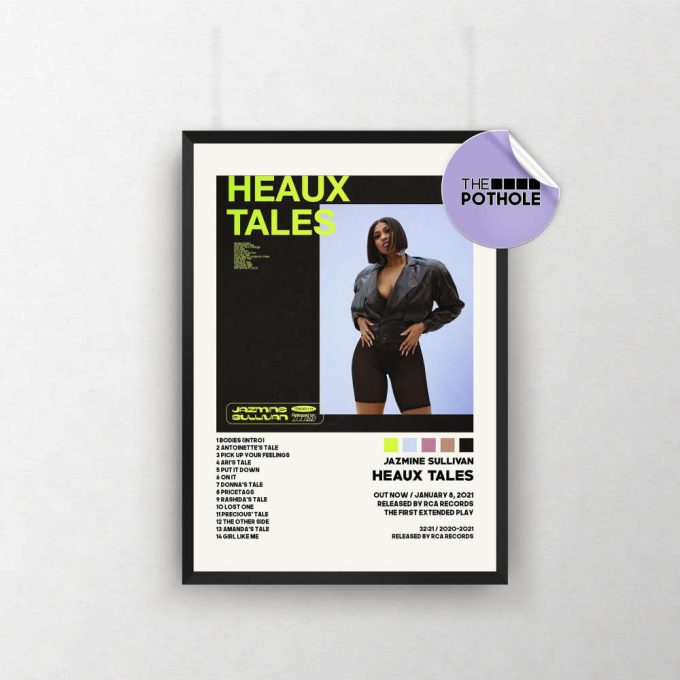 Jazmine Sullivan Posters, Heaux Tales Poster, Jazmine Sullivan, Heaux Tales Tracklist Album Cover Poster / Album Cover Poster Print Wall Art 2