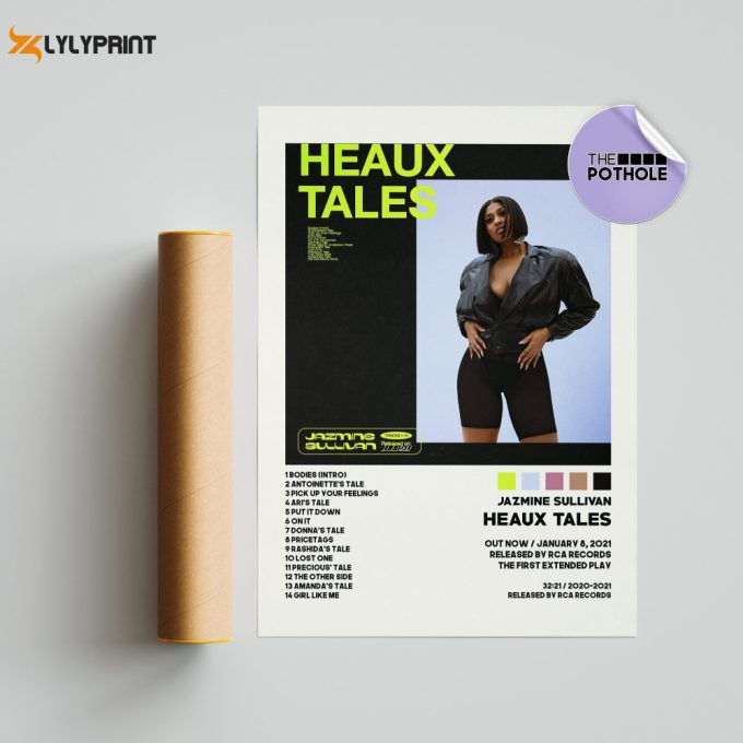 Jazmine Sullivan Posters, Heaux Tales Poster, Jazmine Sullivan, Heaux Tales Tracklist Album Cover Poster / Album Cover Poster Print Wall Art 1