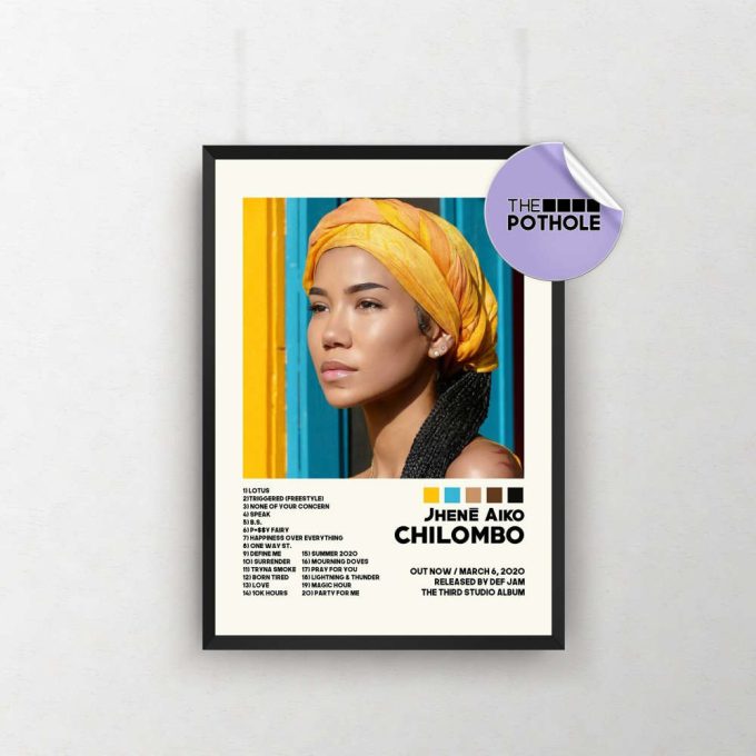 Jhene Aiko Poster / Jhene Aiko Chilombo Poster / Album Cover Poster / Poster Print Wall Art, Custom Poster, Home Decor 2