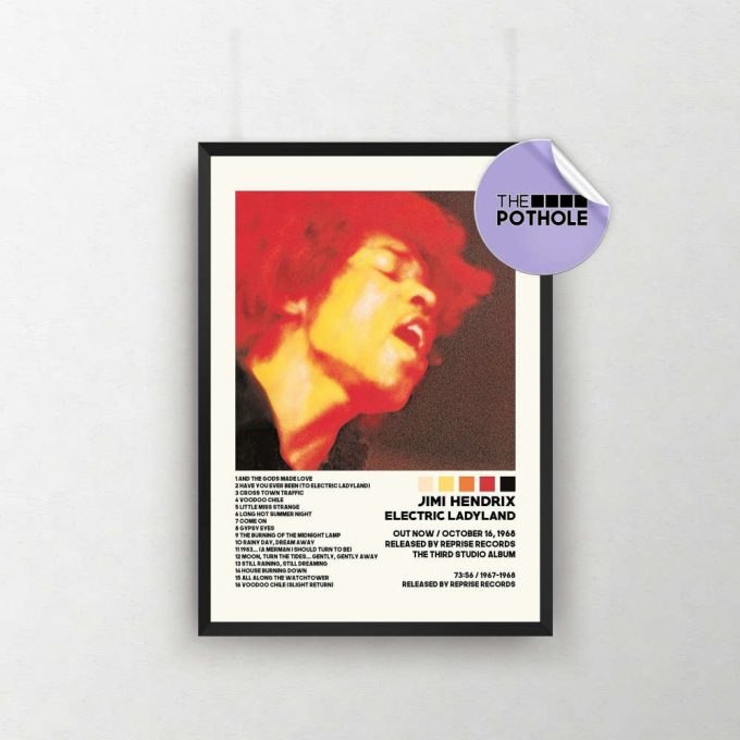 Jimi Hendrix Posters / Electric Ladyland Poster / Album Cover Poster, Poster Print Wall Art, Custom Poster, Home Decor, Jimi Hendrix 2