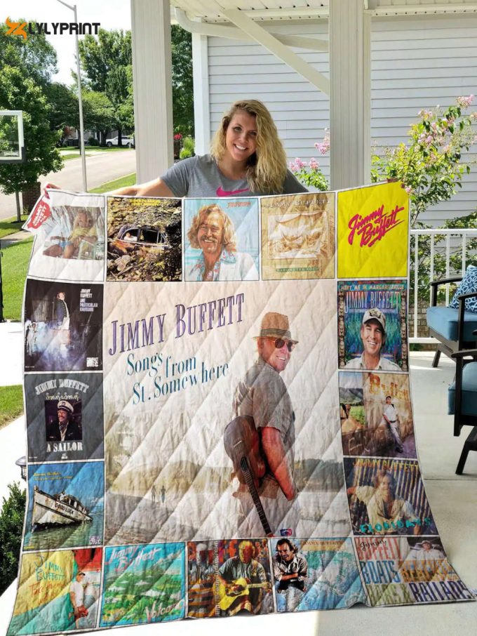 Jimmy Buffett 2 Quilt Blanket For Fans Home Decor Gift 1