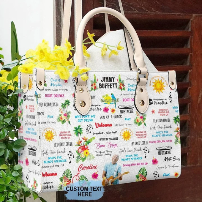 Stylish Jimmy Buffett 3 Leather Handbag Gift For Women S Day G95 – Perfectly Practical &Amp; Fashionable! 2