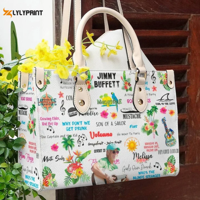 Women S Day Gift: Jimmy Buffett Leather Hand Bag Gift For Women'S Day - G95 Stylish &Amp;Amp; Exclusive 1