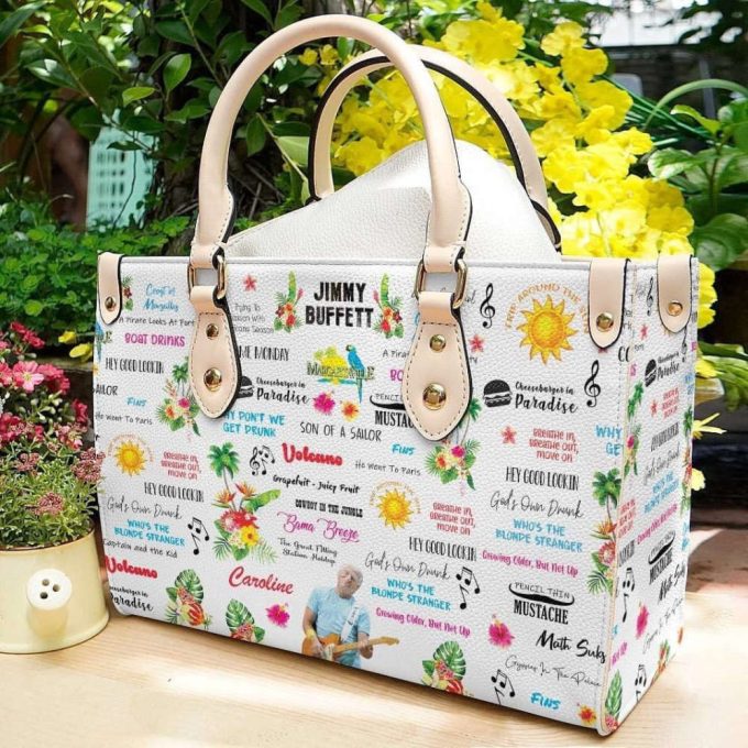 Jimmy Buffett Leather Handbag For Women Gift 2