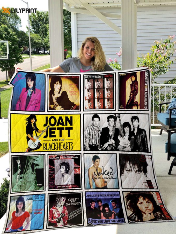Joan Jett Quilt Blanket For Fans Home Decor Gift 1