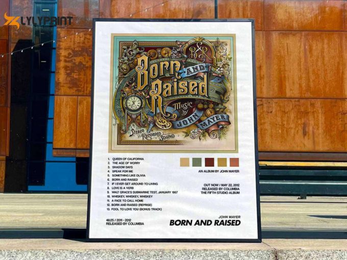 John Mayer &Amp;Quot;Born And Raised&Amp;Quot; Album Cover Poster For Home Room Decor #2 1
