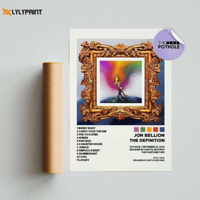 Jon Bellion Posters, The Definition Poster Album Cover Poster, Print Wall Art, Custom Poster, Home Decor, Jon Bellion, The Definition 1