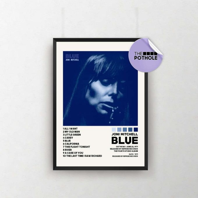 Joni Mitchell Posters / Blue Poster / Joni Mitchell, Blue, Album Cover Poster / Poster Print Wall Art, Custom Poster 2