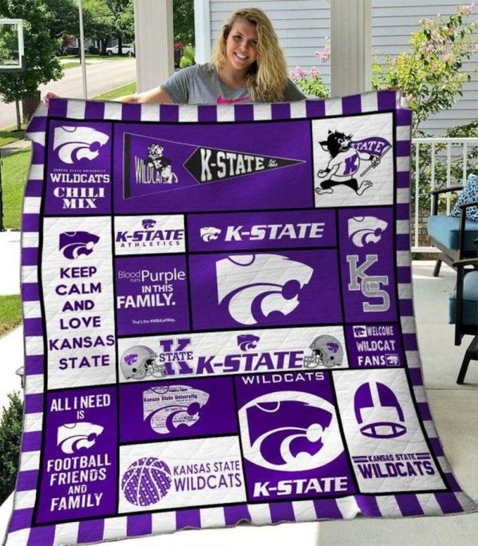 Kansas State Wildcats Quilt Blanket For Fans Home Decor Gift 2
