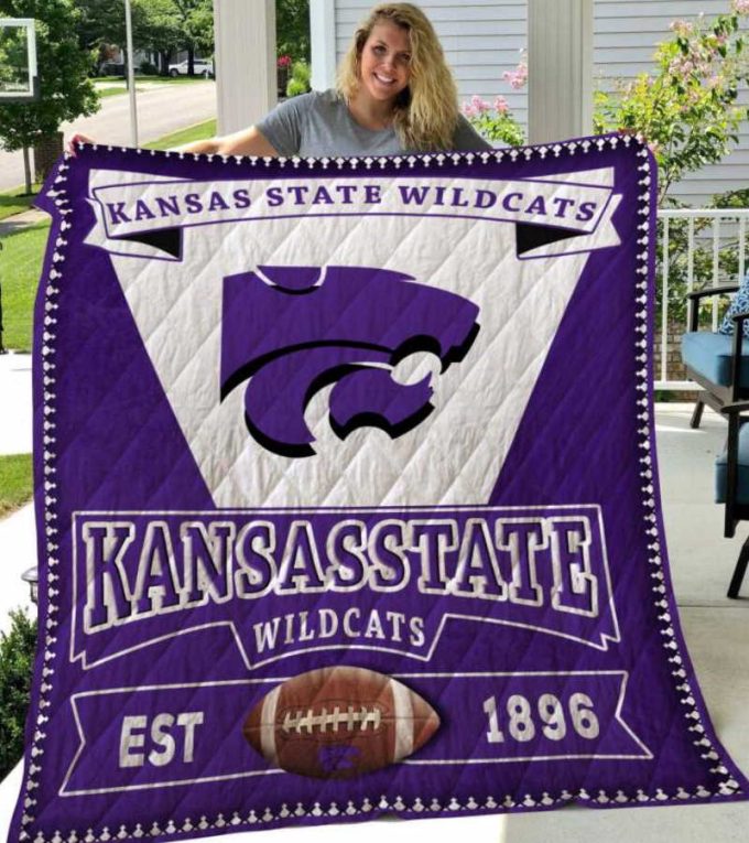 Kansas State Wildcats Quilt Blanket For Fans Home Decor Giftc 2