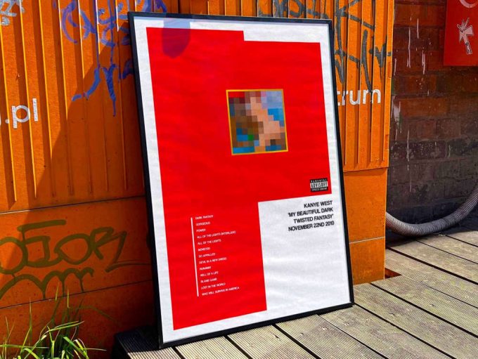 Kanye West &Quot;My Beautiful Dark Twisted Fantasy&Quot; Album Cover Poster For Home Room Decor 2