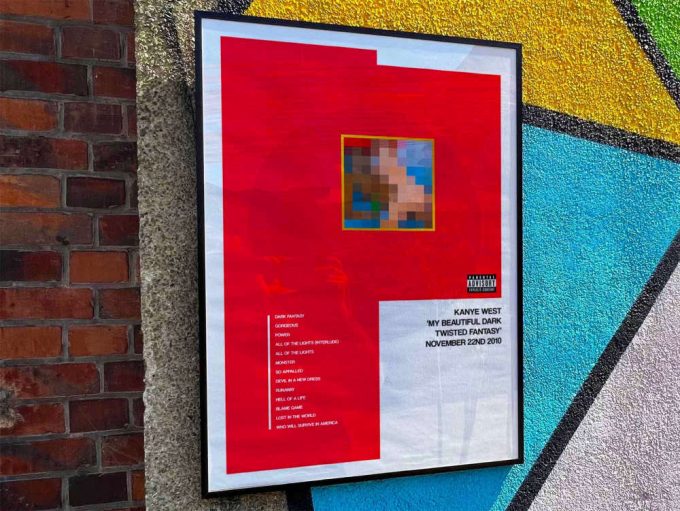 Kanye West &Quot;My Beautiful Dark Twisted Fantasy&Quot; Album Cover Poster For Home Room Decor 3