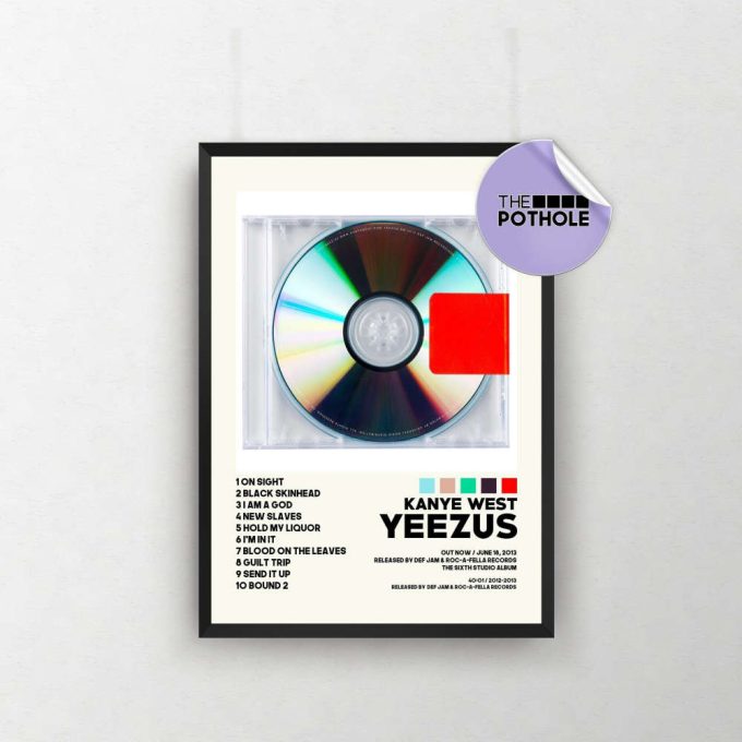 Kanye West Poster / Yeezus Poster / Album Cover Poster Poster Print Wall Art, Custom Poster, Home Decor, 808S And Heartbreak, Yeezus 2